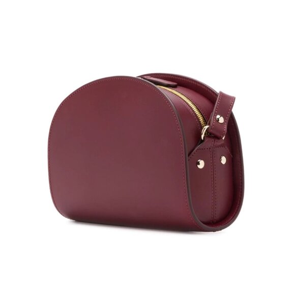 A.P.C. Small  NWT - A.P.C Demi-rune Calfskin Leather Shoulder Bag PXAWV-F61048 (GAE) VINO 💕
